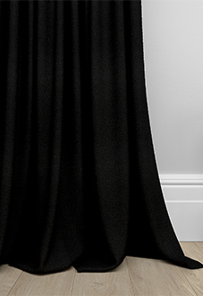 San Remo (Blackout), Pitch Black - Made to Measure Curtains